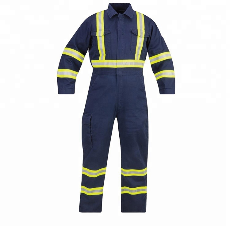 Wholesale safety uniform for workers Black flame retardant overalls 