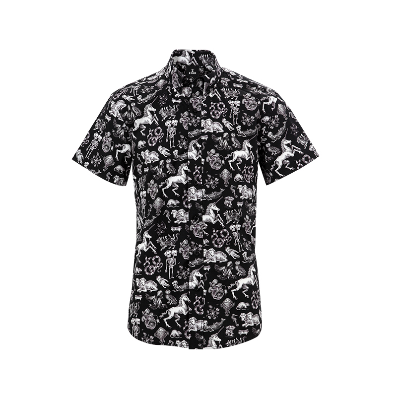 MJ TAILORED CUSTOM SHORT SLEEVE DIGITAL PRINTING HAWAIIAN SHIRT