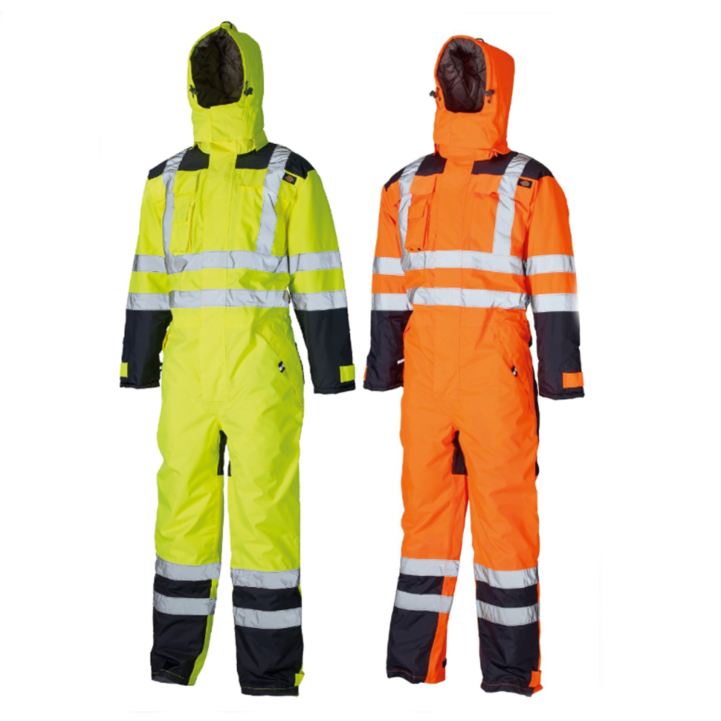 Hot Cotton PU Coat Winter Harsh Cold Condition Working Waterproof Windproof Wear Hi Vis Safety Workwear Reflective Coverall 