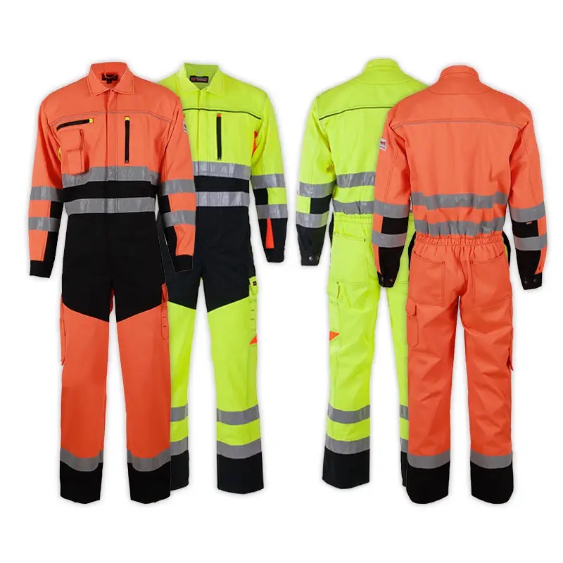 High Quality New Arrival PU Coating Fabric Hi Vis OEM Oxford Waterproof Reflective Safety Raincoat